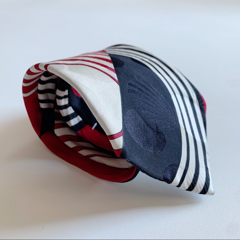 Givenchy Monsieur Silk Neck Tie Red Black White